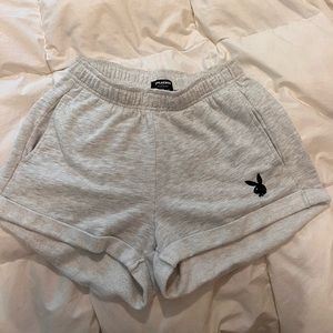 Pacsun Playboy sweatshirt shorts